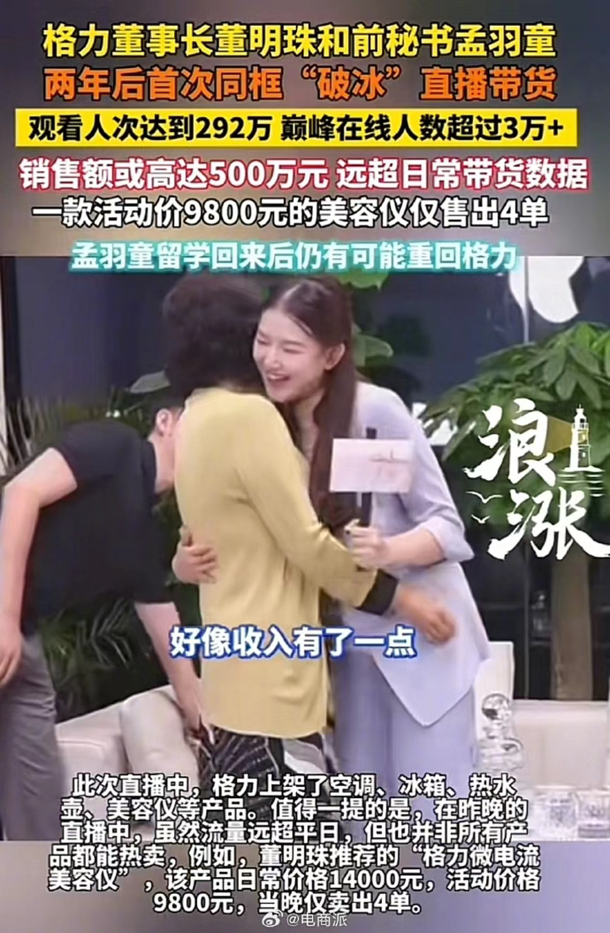 KAIYUN入口：董明珠杀入抖音直播带货风头盖过董宇辉(图8)